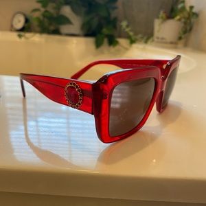 Red Versace women’s sunglasses